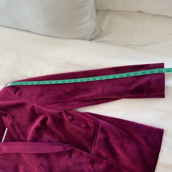Express Magenta Pink Velvet Blazer - Picture 12 of 15